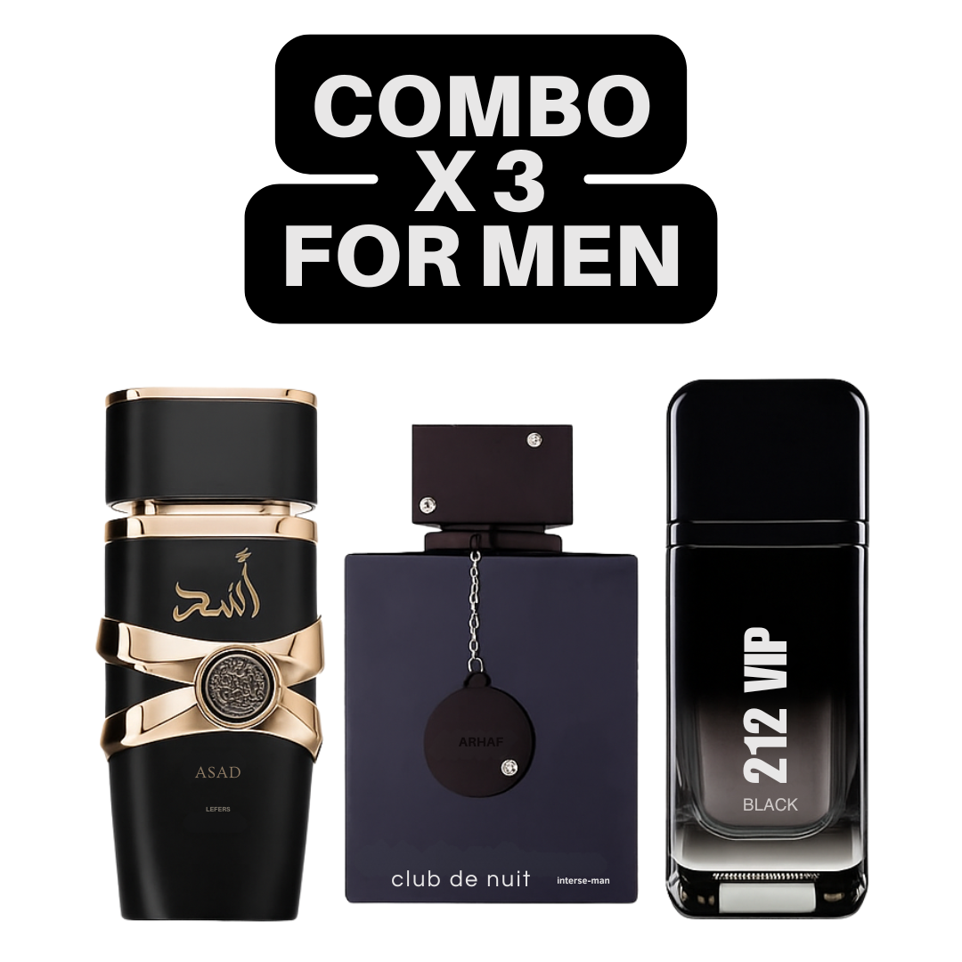 PERFUMES ASAD+CLUBTHENUIT+212VIPBLACK